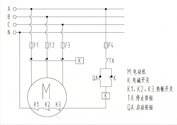 皖南電機：熱敏開關控制保護原理圖